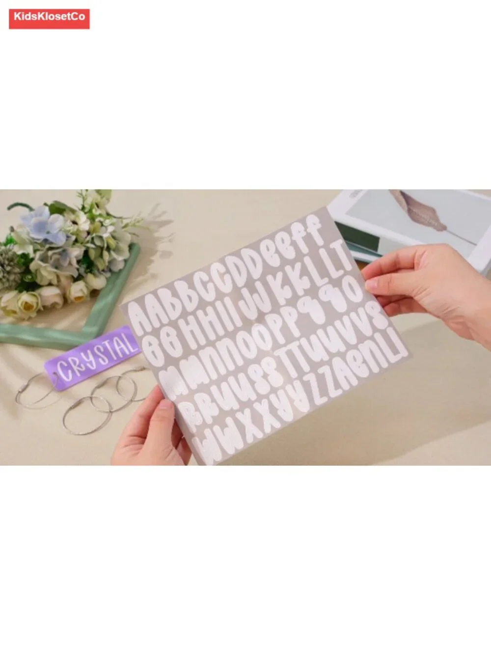 Personalized Name Acrylic Keychain DIY Craft Kit Bulk Set Custom Letter Stickers